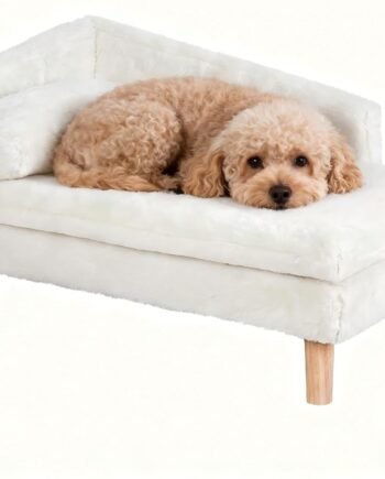 Elevated Pet Bed,Nordic Pets Sofa with Cozy Pad Waterproof,Dog Chair with Sturdy Wood Legs for Small Doggys Kittens