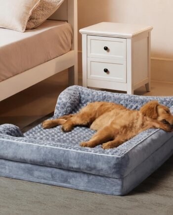 Dog Beds for Large Sized Dogs, Washable Orthopedic Dog Couch Sofa Bed with Waterproof Lining & Non-Skid Bottom for Pet Sleeping