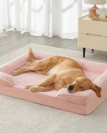 Dog Beds for Large Sized Dogs, Washable Orthopedic Dog Couch Sofa Bed with Waterproof Lining & Non-Skid Bottom for Pet Sleeping